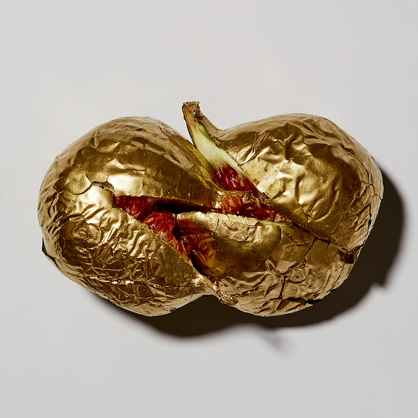 contemporary art gold fruit photograph