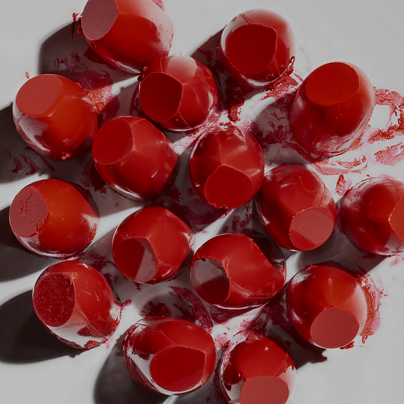 contemporary art photography by paul krokos art title 16 lipstick heads